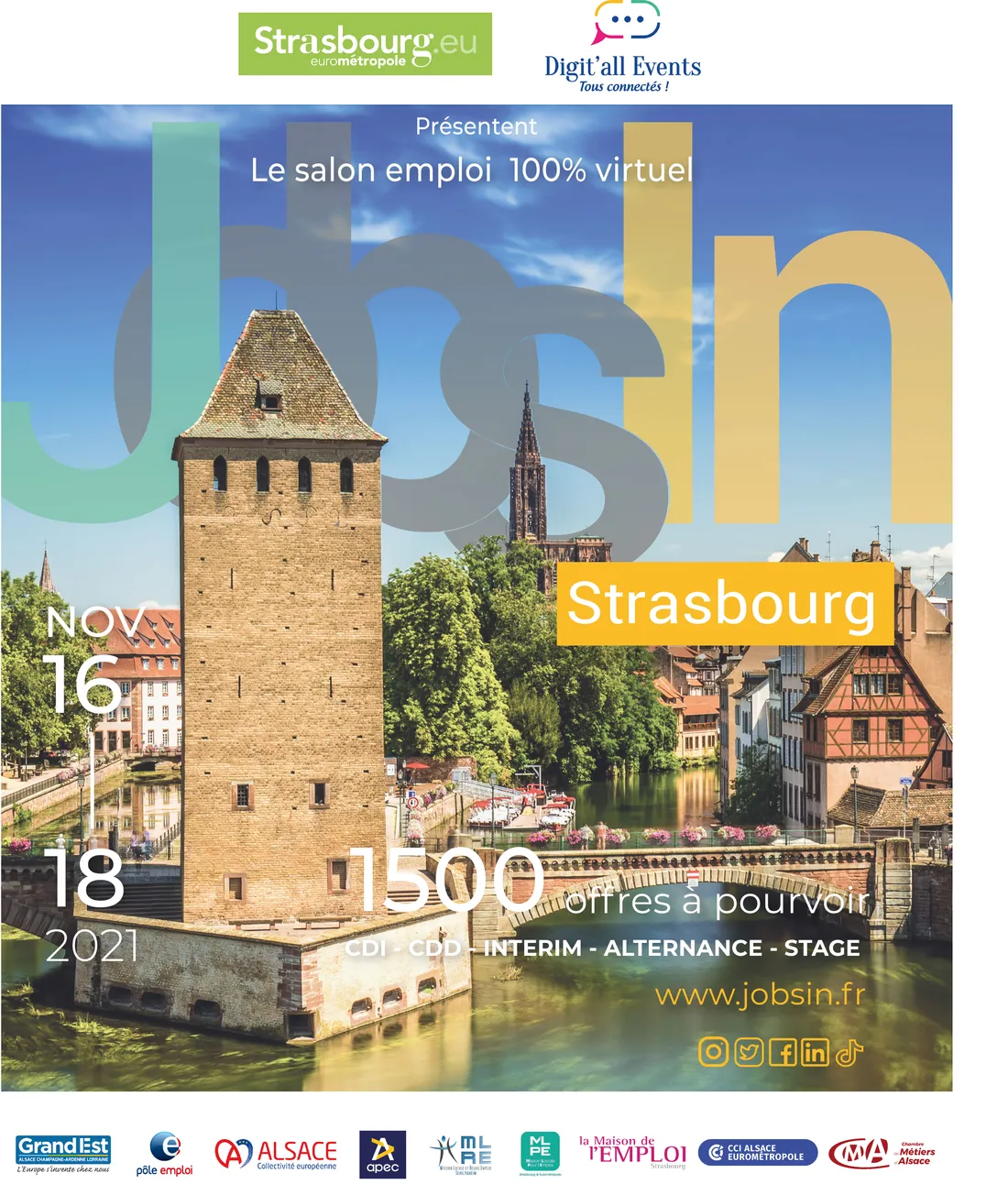 Du 16 au 18 novembre, le salon Jobs In Strasbourg